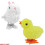Wind Up Jumping White Bunny & Yellow Baby Chick Chicken Easter Egg 2 Pk 6
