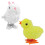 Wind Up Jumping White Bunny & Yellow Baby Chick Chicken Easter Egg 2 Pk 1