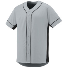 1661A-Silver- Black-L Youth Slugger Jersey, Silver-Black - Large
