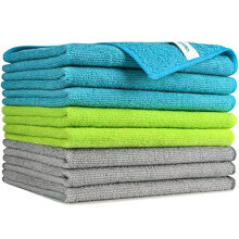 AIDEA Microfiber cleaning cloths-8PK, Softer Highly Absorbent, Lint Free Streak Free for House, Kitchen, car,
