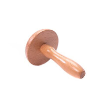 The Quilted Bear Darning Mushroom - Smooth Wooden Mushroom Darner with Strong Handle & gradual curvature for D