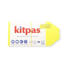 Kitpas Art Crayons Large 12 colors for Kids ages 3+ Window Art Erasable Water-Soluble English Edition