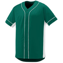 1660A-Dark Green- White-2X Slugger Jersey, Dark Green-White - 2X