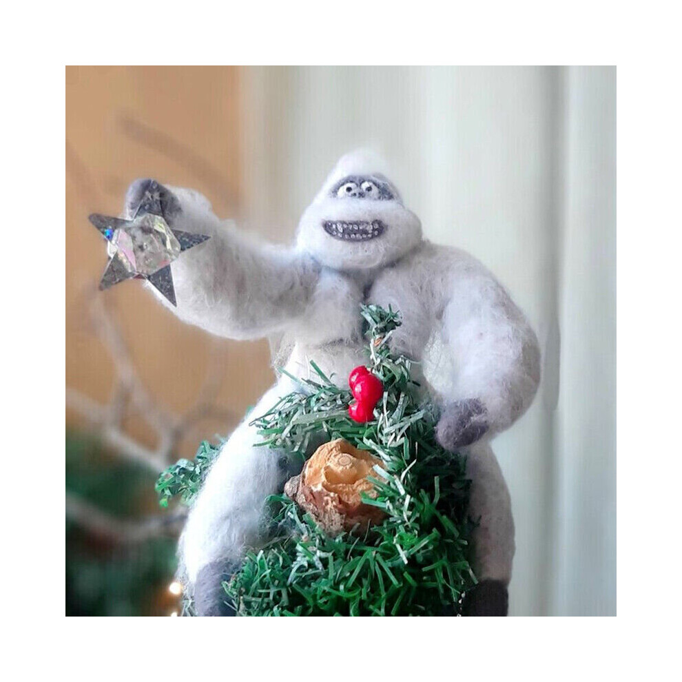 Christmas Tree Topper Abominable Snowman Ornament Vintage Holiday