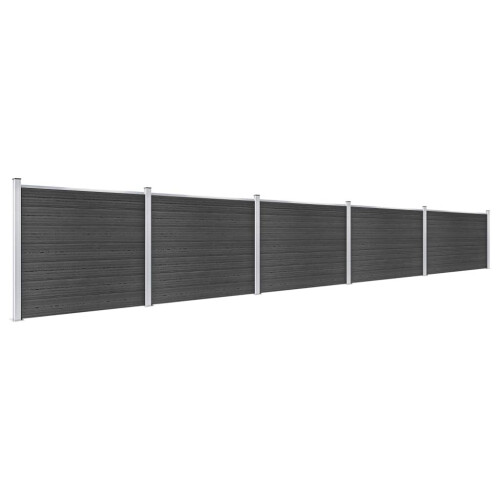 VidaXL vidaXL Zaunelement Set WPC 872x146 cm Grau 2