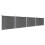 VidaXL vidaXL Zaunelement Set WPC 699x146 cm Schwarz 4