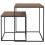 VidaXL vidaXL 2x Coffee Table Set Engineered Wood and Metal Nightstand Nesting Table 4