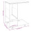 VidaXL vidaXL Side Table with Wheels White Engineered Wood Accent Tea Laptop Table 5