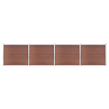 vidaXL Zaunelement Set WPC 699x146 cm Braun