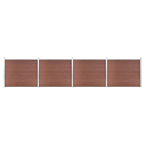 VidaXL vidaXL Zaunelement Set WPC 699x146 cm Braun