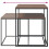 VidaXL vidaXL 2x Coffee Table Set Engineered Wood and Metal Nightstand Nesting Table 6