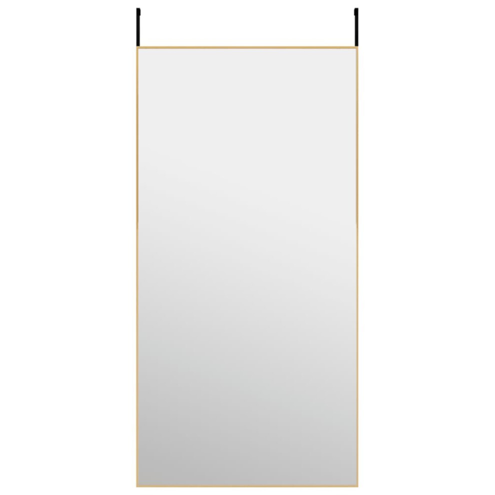 (gold, 50 x 100 cm) vidaXL Door Mirror Glass and Aluminium Hanging Mirror Black/Gold Multi Sizes