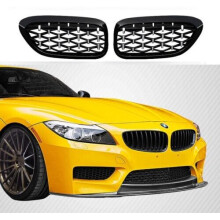 BMW E89 Z4 black chrome diamond style front kidney grilles grille grills UK
