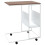 VidaXL vidaXL Side Table with Wheels White Engineered Wood Accent Tea Laptop Table 6