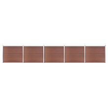 vidaXL Zaunelement Set WPC 872x146 cm Braun