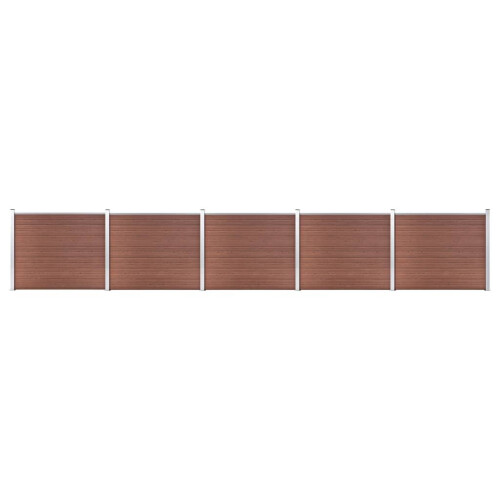 VidaXL vidaXL Zaunelement Set WPC 872x146 cm Braun