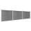 VidaXL vidaXL Zaunelement Set WPC 526x146 cm Grau 3