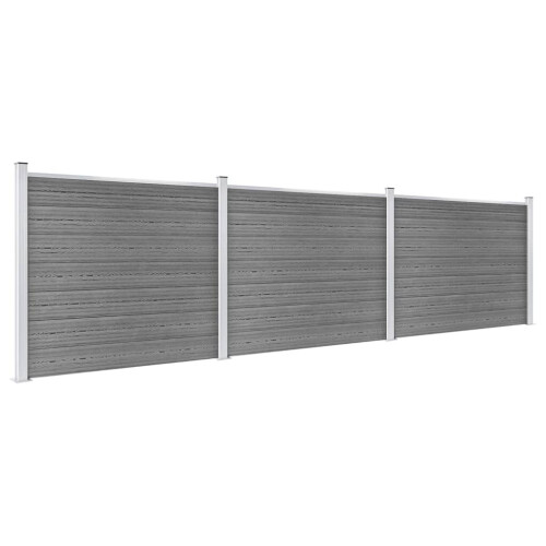 VidaXL vidaXL Zaunelement Set WPC 526x146 cm Grau 2