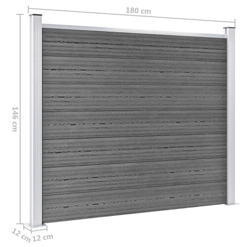 VidaXL vidaXL Zaunelement WPC 180x146 cm Grau 1
