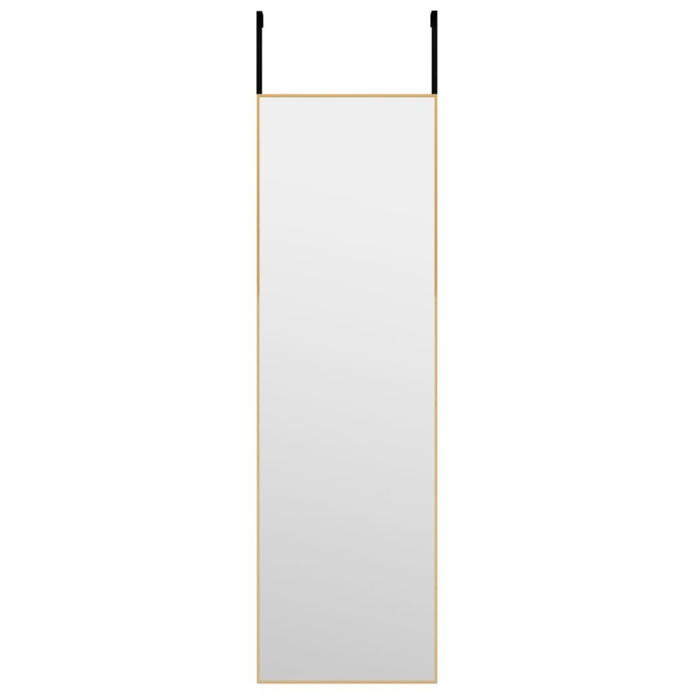 (gold, 30 x 100 cm) vidaXL Door Mirror Glass and Aluminium Hanging Mirror Black/Gold Multi Sizes