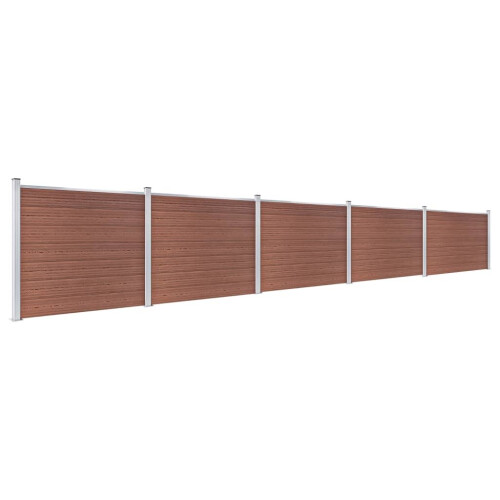 VidaXL vidaXL Zaunelement Set WPC 872x146 cm Braun 2