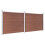 VidaXL vidaXL Zaunelement Set WPC 353x146 cm Braun 3