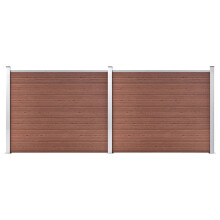 vidaXL Zaunelement Set WPC 353x146 cm Braun