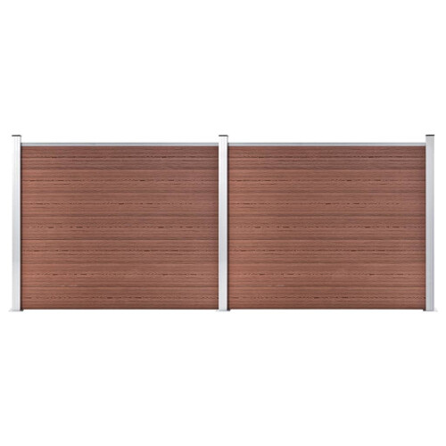 VidaXL vidaXL Zaunelement Set WPC 353x146 cm Braun