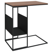 (black and brown, 55 x 36 x 59.5 cm) vidaXL Side Table Engineered Wood Multi Colours/Sizes with/without Wheels