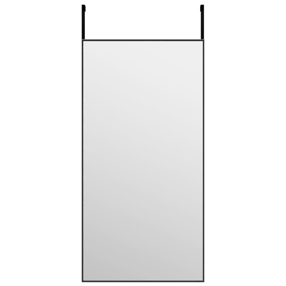Vidaxl (Black, 40 X 80 Cm) Door Mirror Glass And Aluminium Hanging Mirror Black/Gold Multi Sizes