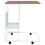VidaXL vidaXL Side Table with Wheels White Engineered Wood Accent Tea Laptop Table 4