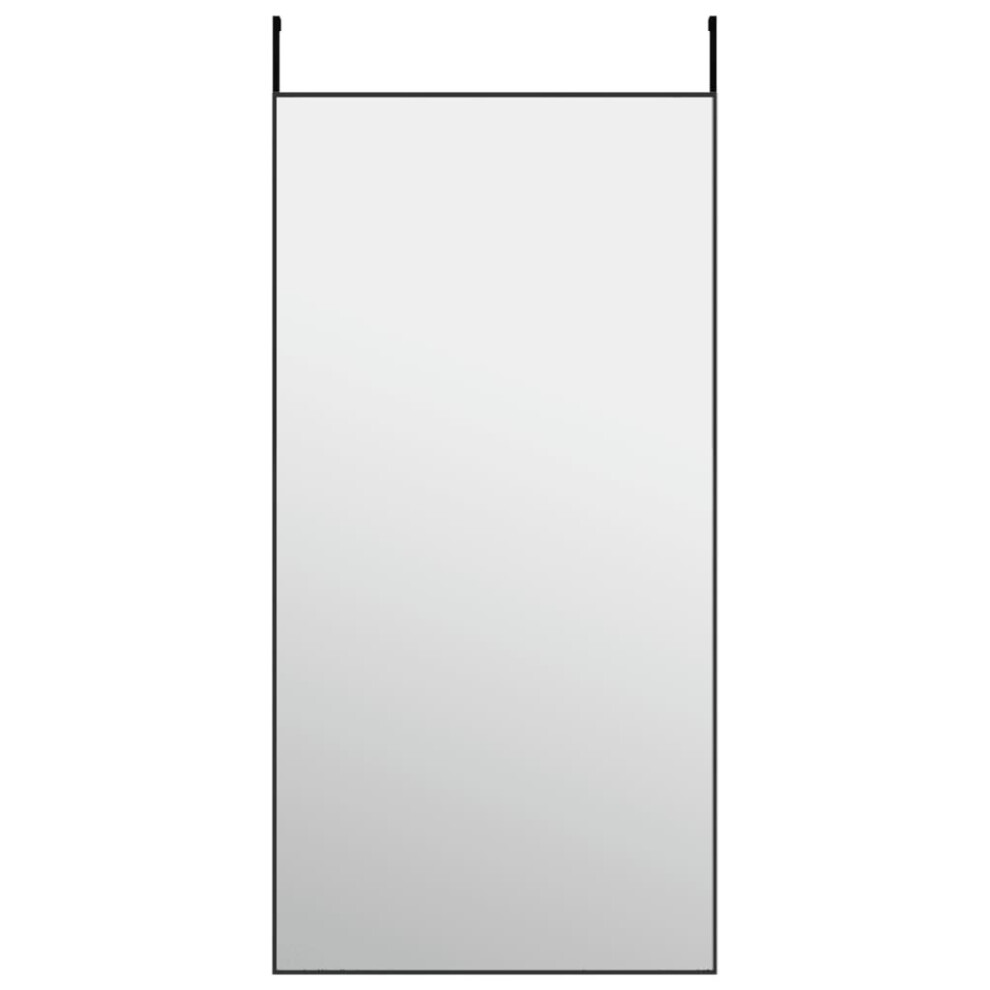 Vidaxl (Black, 50 X 100 Cm) Door Mirror Glass And Aluminium Hanging Mirror Black/Gold Multi Sizes