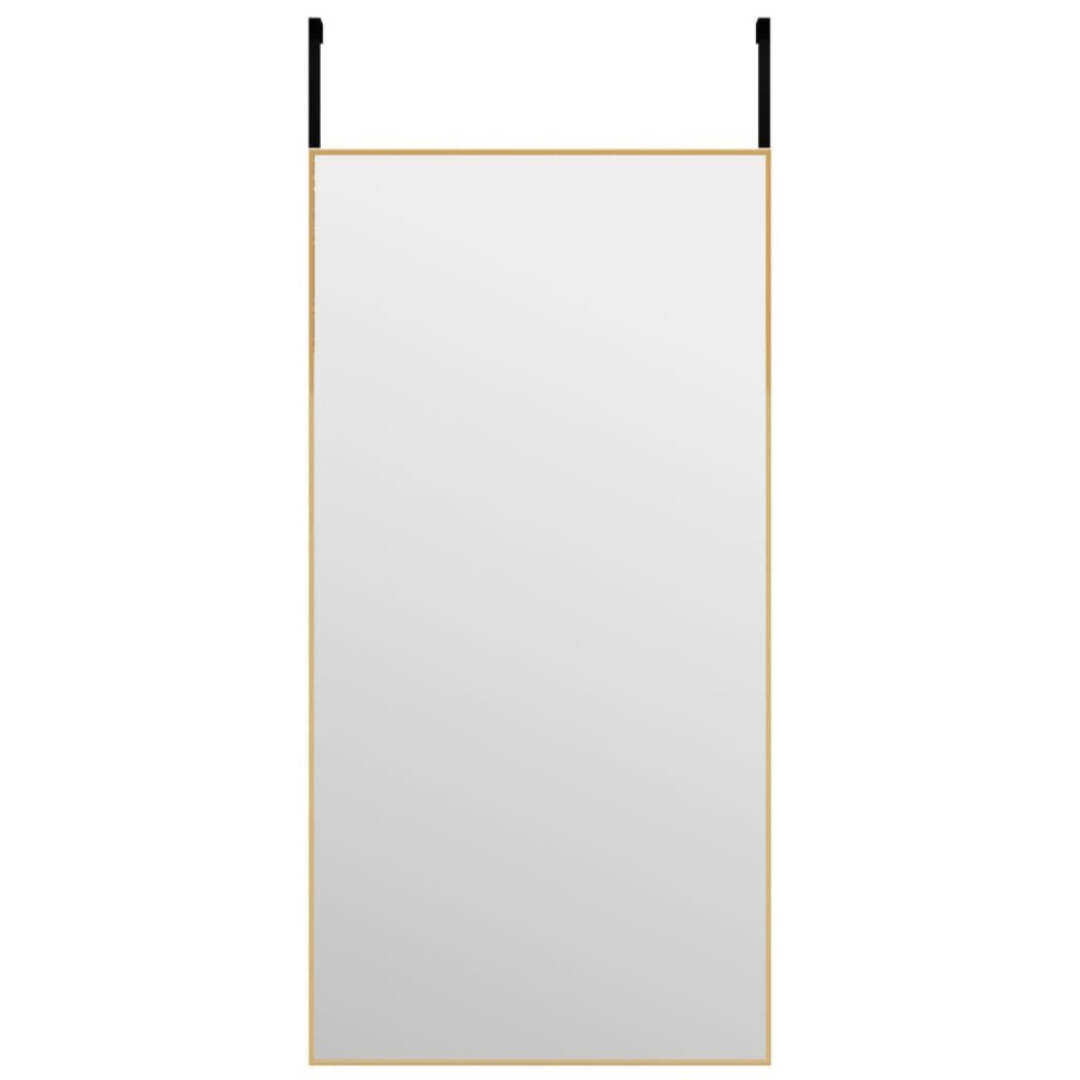 Vidaxl (Gold, 40 X 80 Cm) Door Mirror Glass And Aluminium Hanging Mirror Black/Gold Multi Sizes