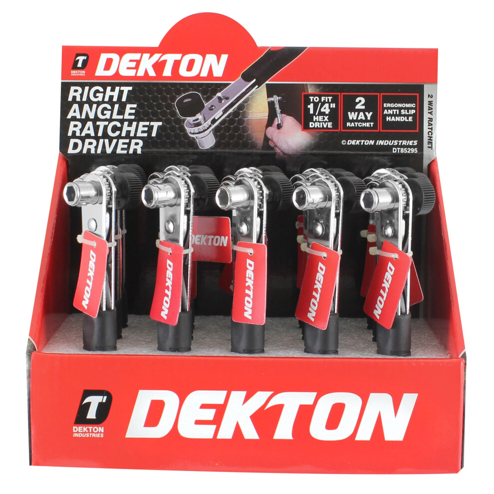 Dekton 1/4'' Hex Drive Right Angle Ratchet Driver