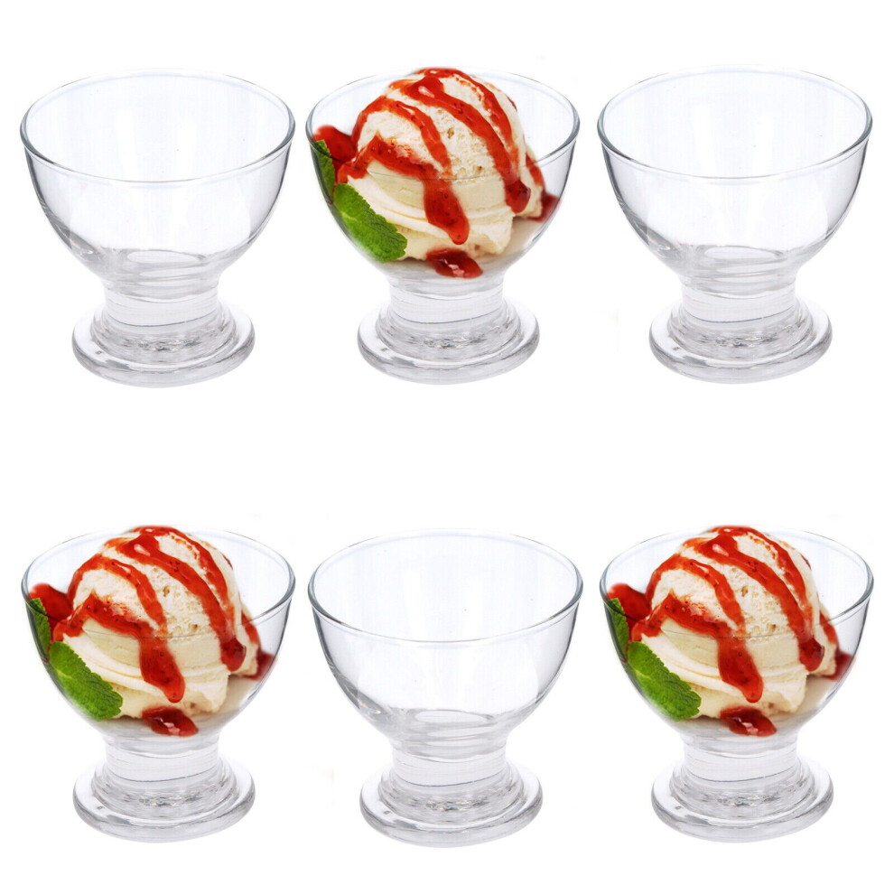 Glass Dessert Bowls Sundae Ice Cream Set of 6 Trifle Cocktail Cups-image-OPC-PB7KRW6-NEW