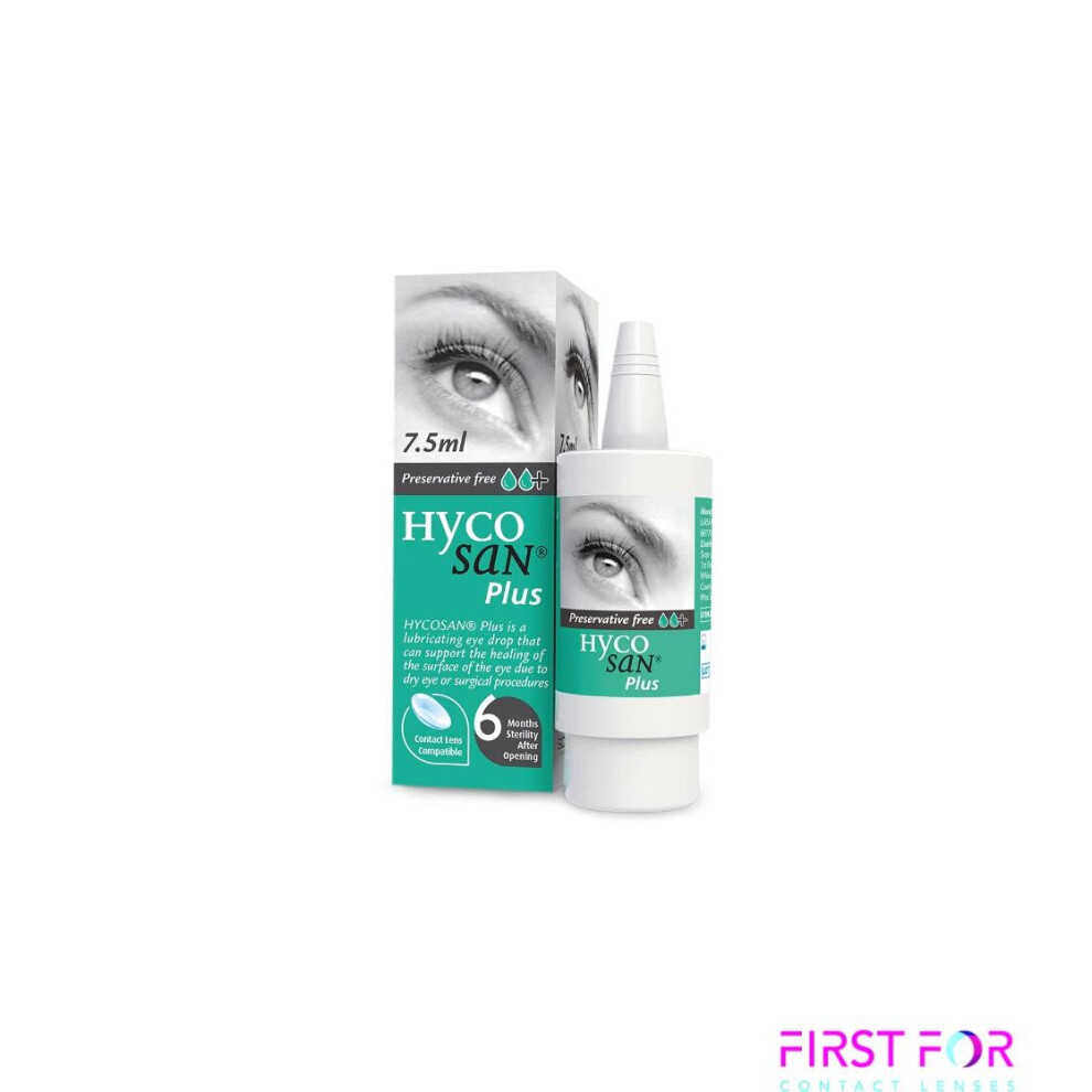 Eye Drops - Hycosan Plus Preservative-Free 7.5ml - Pack of 4