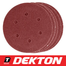 Dekton 12pc Hook And Loop Orbital Mixed Sanding Discs 125mm - Assorted