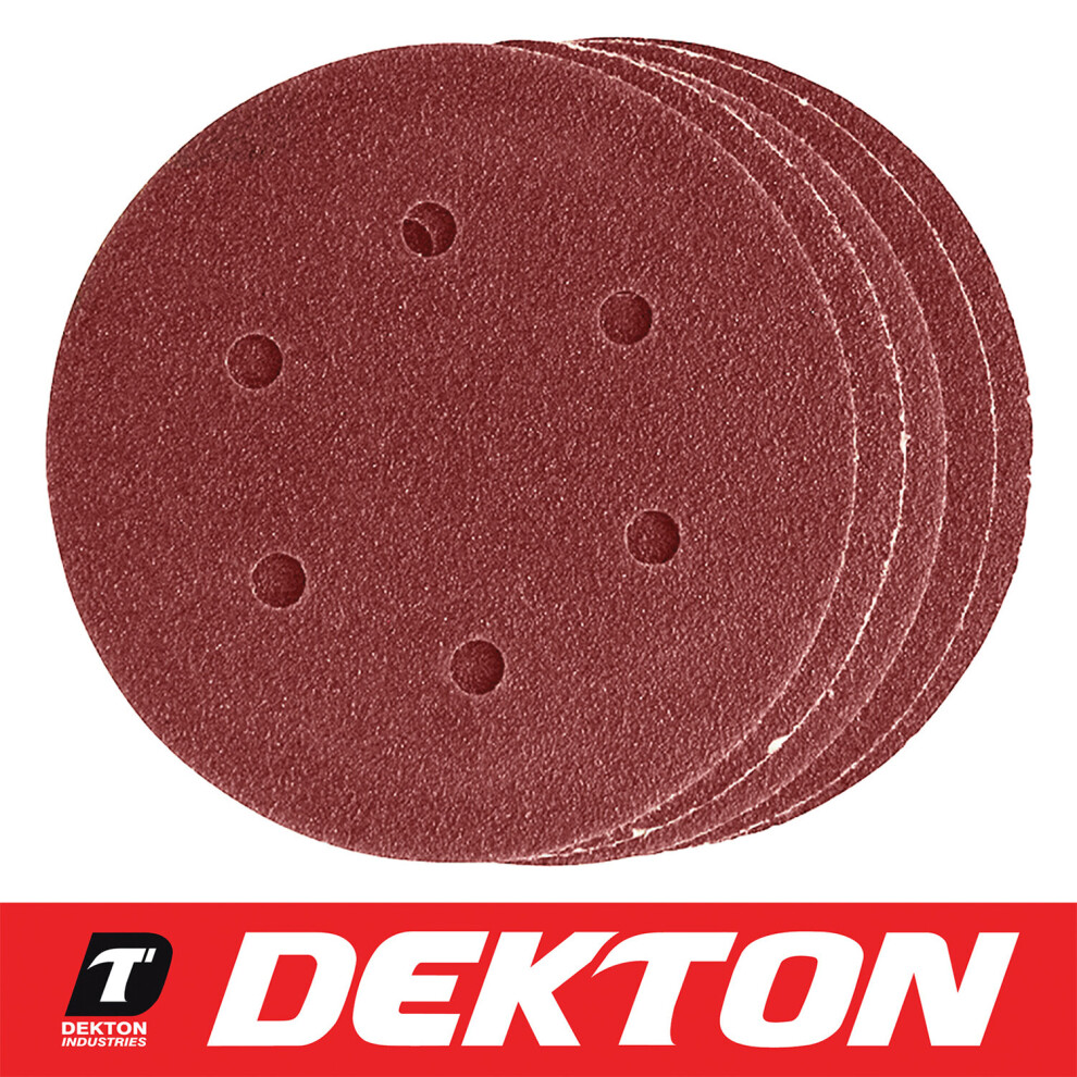 Dekton 12Pc Hook And Loop Orbital Mixed Sanding Discs 125Mm - Assorted 5055441431567