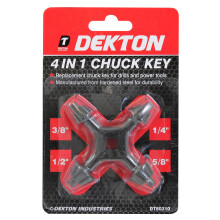 Dekton 4 In 1 Universal Drill Chuck Keys Four Head Wrench Drill Power Useful Too