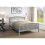 Comfy Living (Double, Grey) 3ft 4ft6 5ft Solid Wooden Curved Bed Frame in Grey or White 1