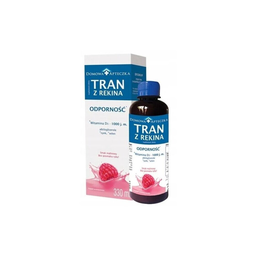 TRAN Z REKINA Fish oil with raspberry Smaku Malinowym - 330ml