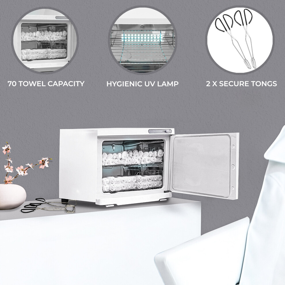 (White) Hot Towel Warmer 23L Cabinet UV Steriliser