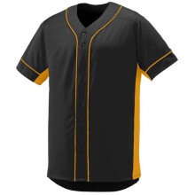 1660A-Black- Gold-M Slugger Jersey, Black & Gold - Medium