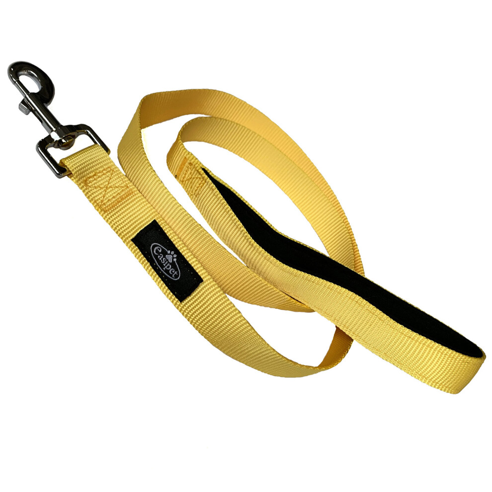 Dog Lead Neoprene Padded Leash 126cm Neoprene Yellow Easipet