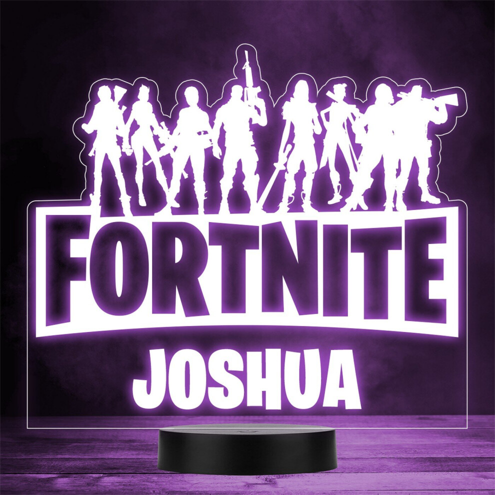 Characters Sihlouette Gaming Personalised Gift Any Colour Night Light