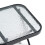 AAMEN Black Coffee Table with Tempered Water Wave Glass Top 4
