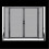 SINGLE PANEL BLACK WROUGHT IRON SCREEN WITH DOORS, MEDIUM 1