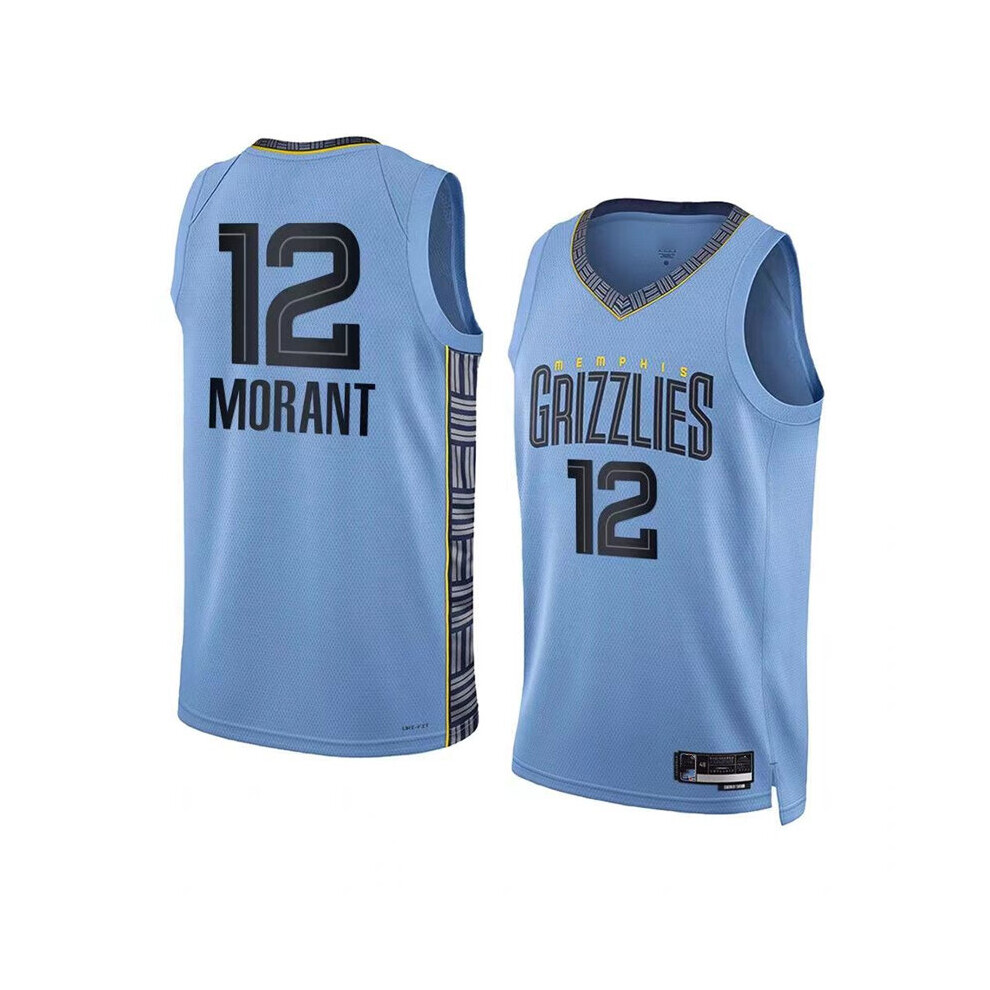 (S) Grizzlies Ja Morant 12 Basketball Jersey Aldult Boys Sport Uniform