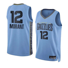 (2XL) Grizzlies Ja Morant 12 Basketball Jersey Aldult Boys Sport Uniform