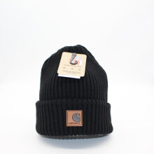 (Black) Carhartt Hat Beanie Unisex Acrylic Winter Pull On Closure Knit Cap Soft Knit